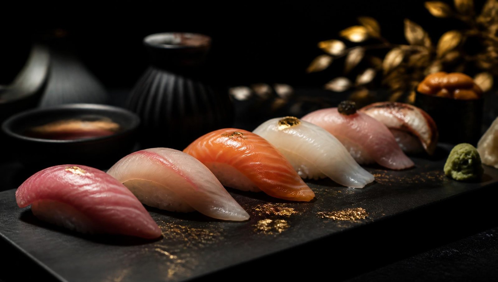 Nigiri sa zlatnim listićima