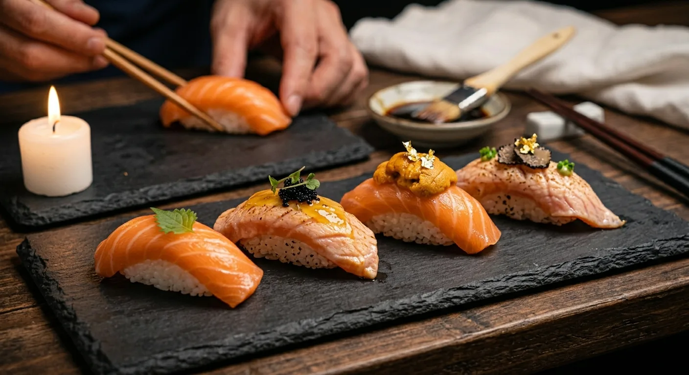 Omakase nigiri sa kavijarom i tartufima